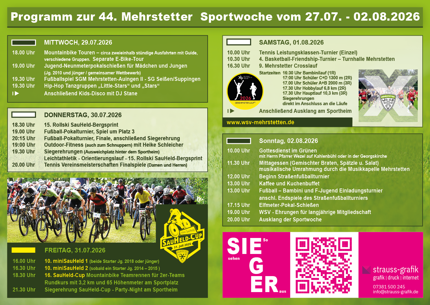 44. Mehrstetter Sportwoche Programm 2+3